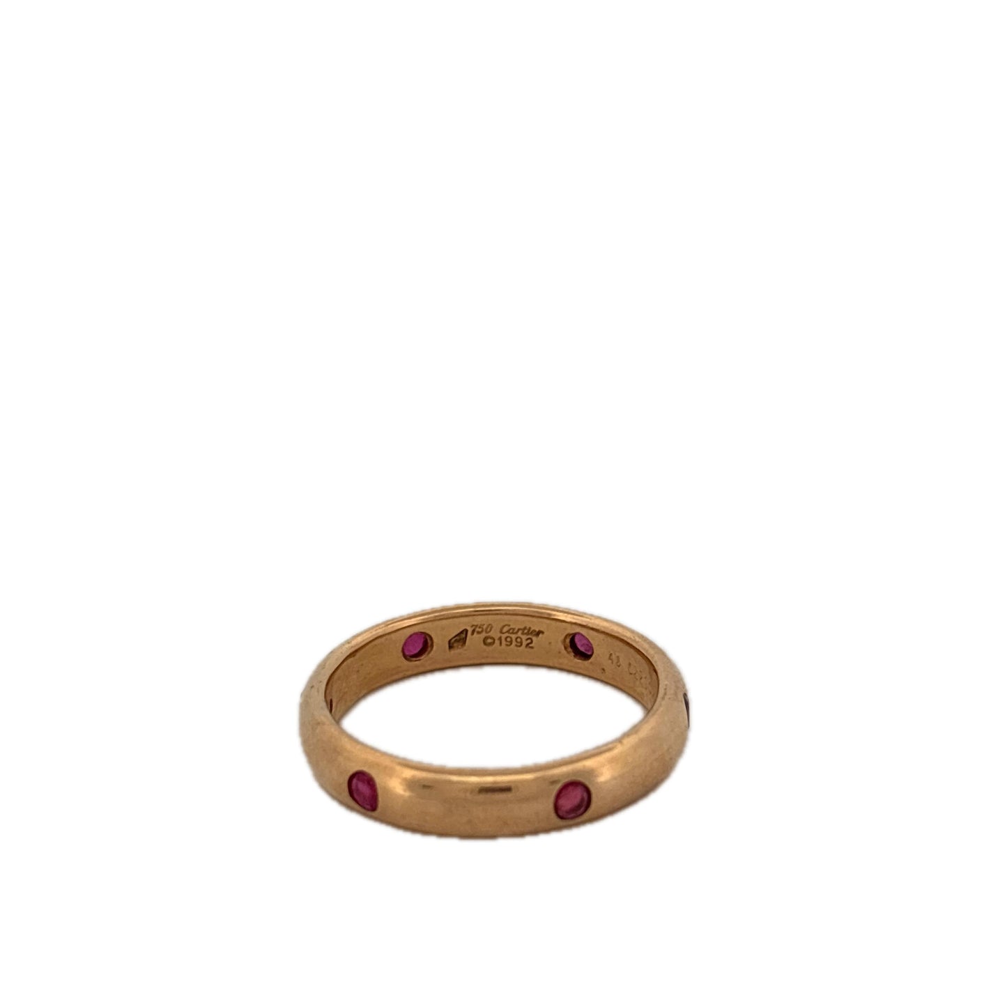 18K Yellow Gold Cartier Ring with Ruby