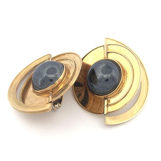 18K Hematite Earrings