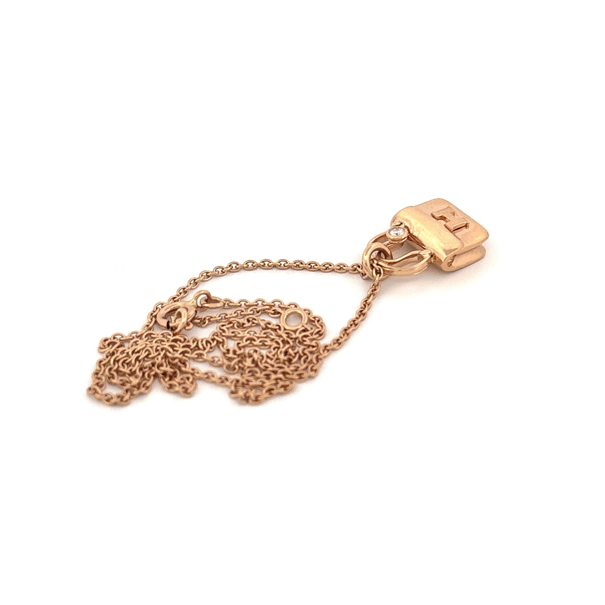 18K Rose Gold Hermes Diamond Constance Necklace