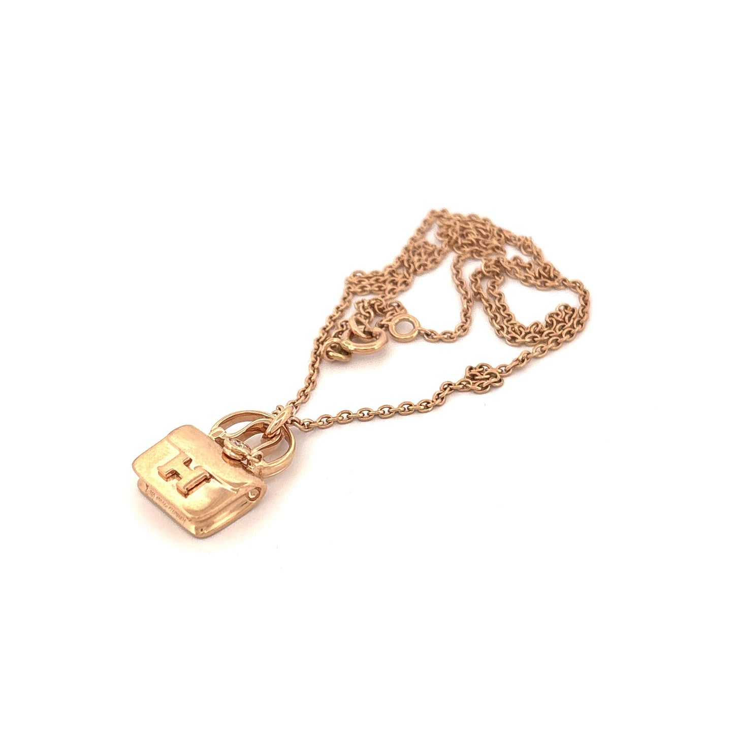 18K Rose Gold Hermes Diamond Constance Necklace