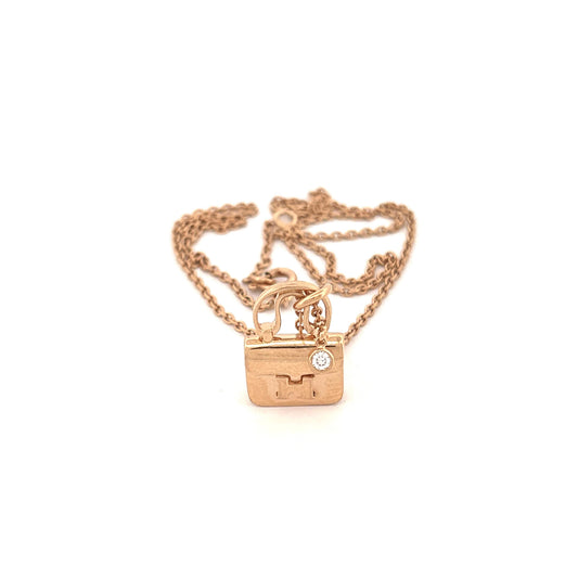 18K Rose Gold Hermes Diamond Constance Necklace