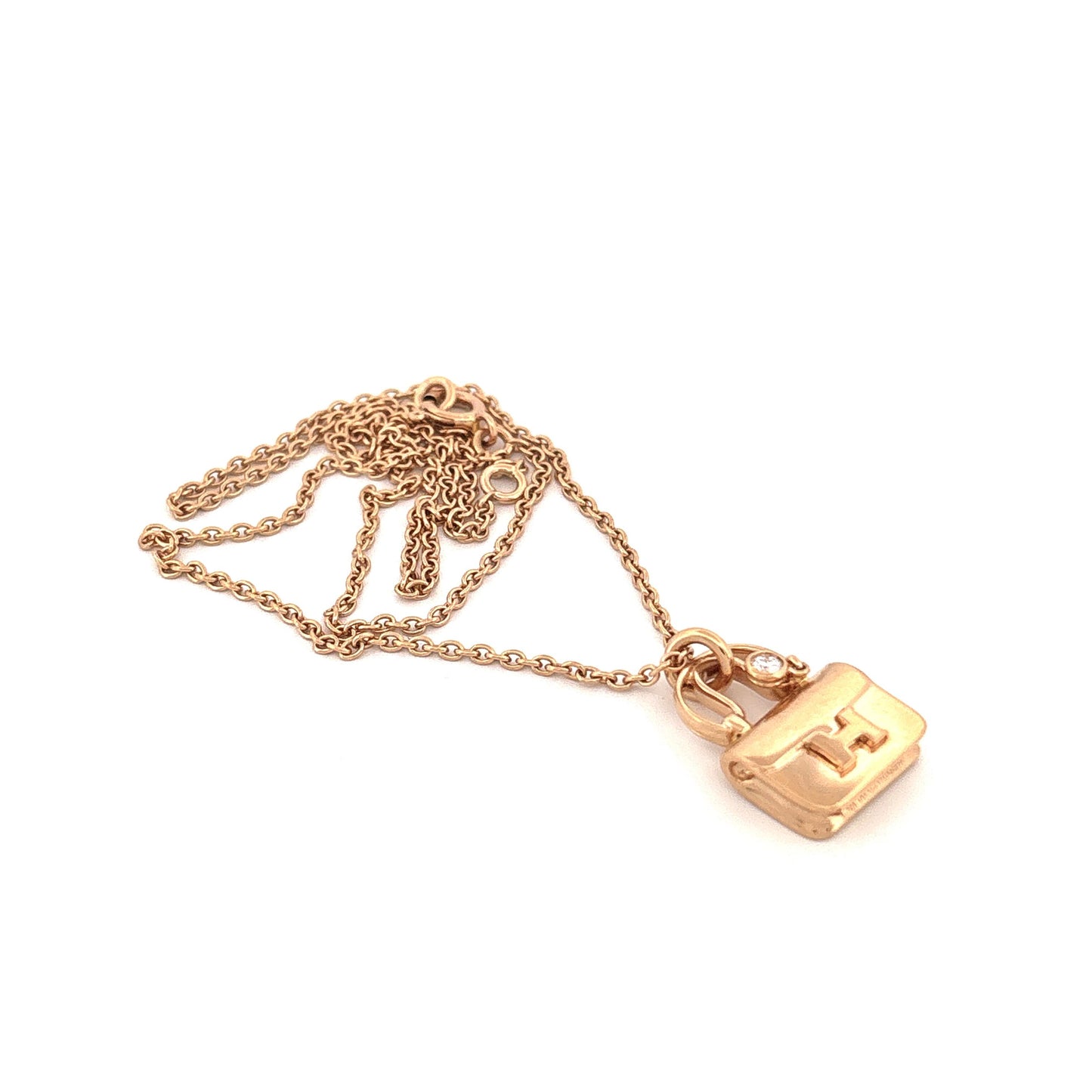 18K Rose Gold Hermes Diamond Constance Necklace
