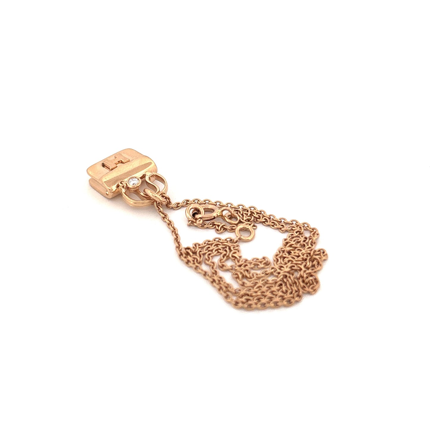 18K Rose Gold Hermes Diamond Constance Necklace