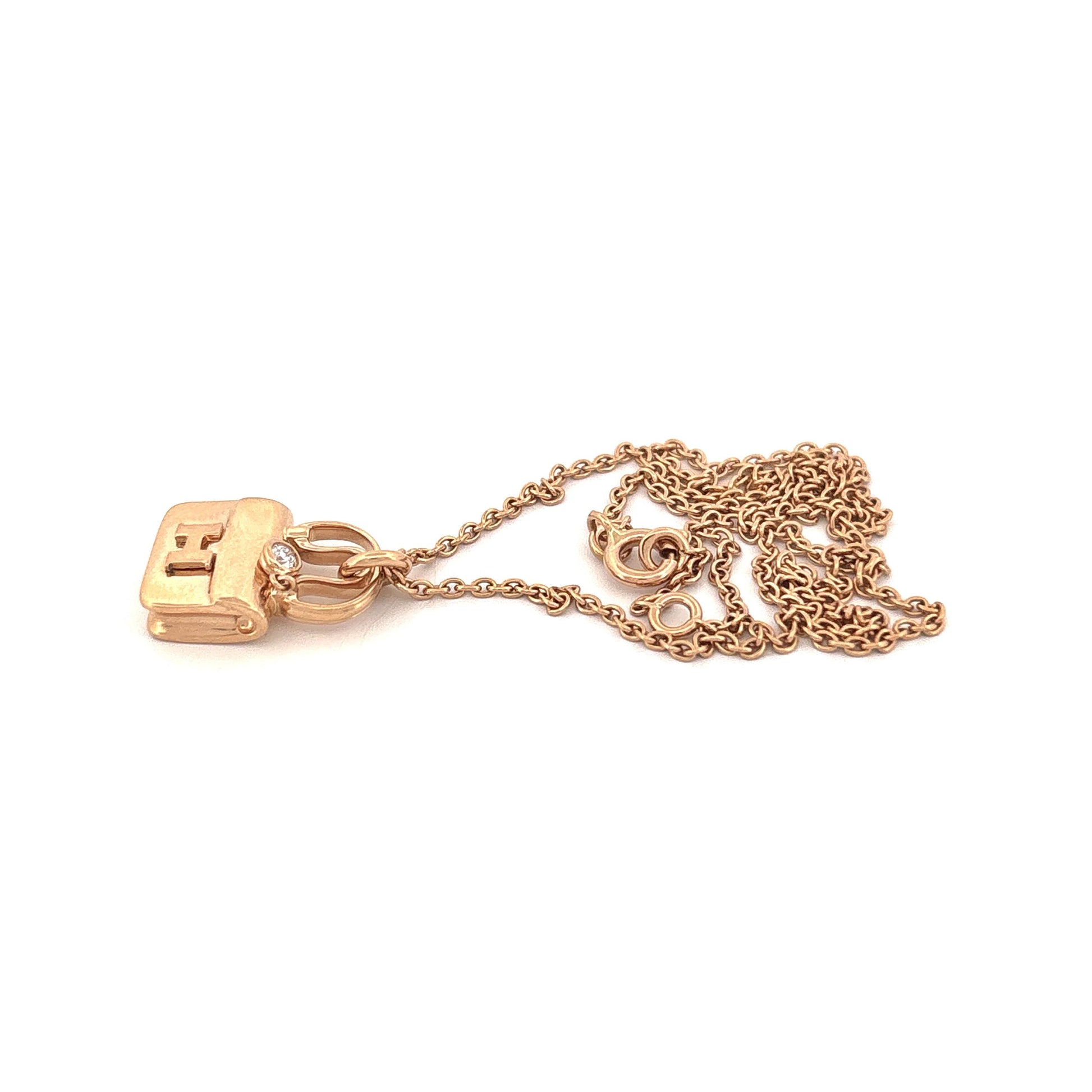 18K Rose Gold Hermes Diamond Constance Necklace