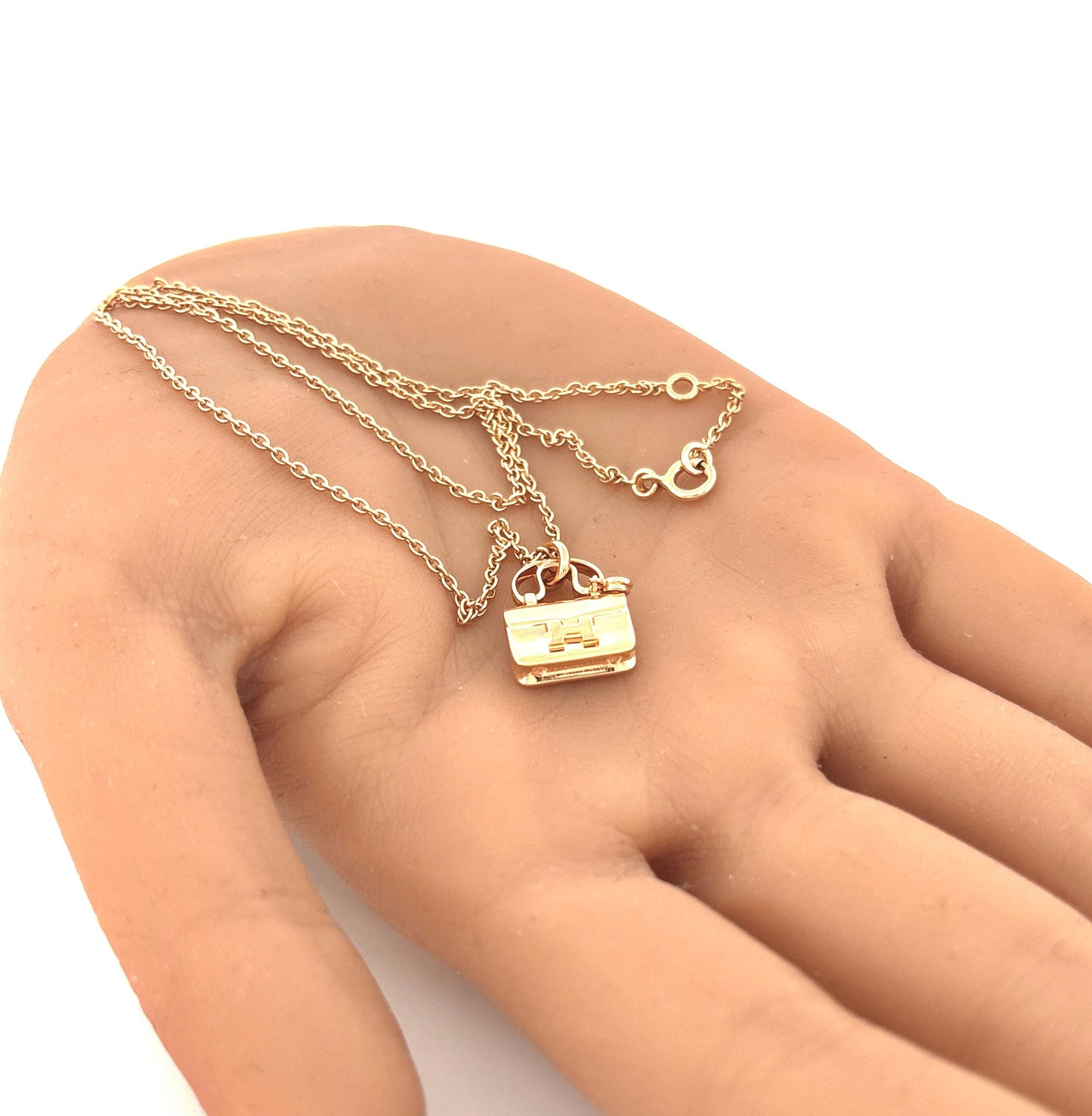 18K Rose Gold Hermes Diamond Constance Necklace