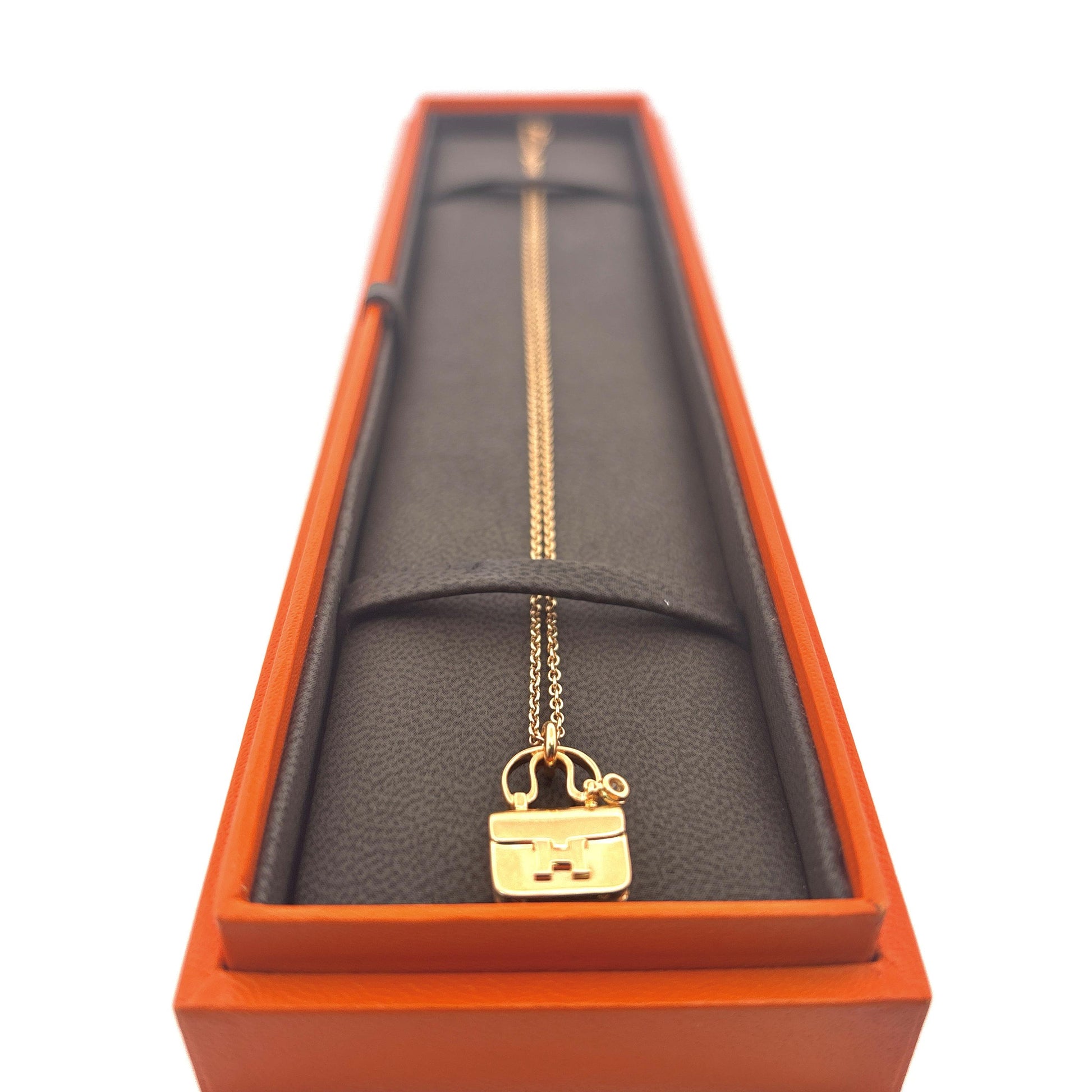18K Rose Gold Hermes Diamond Constance Necklace