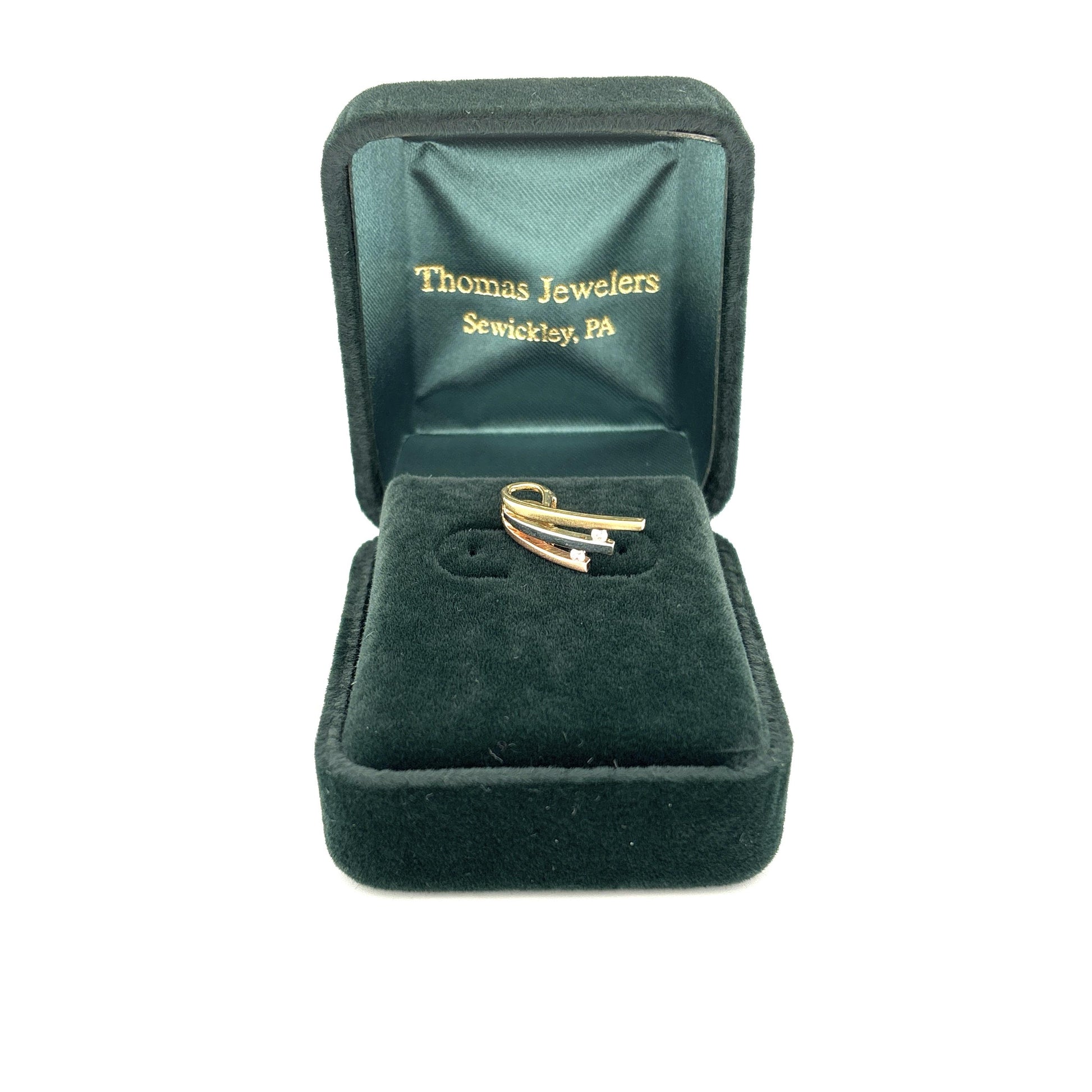 14K Three Tone Pendant