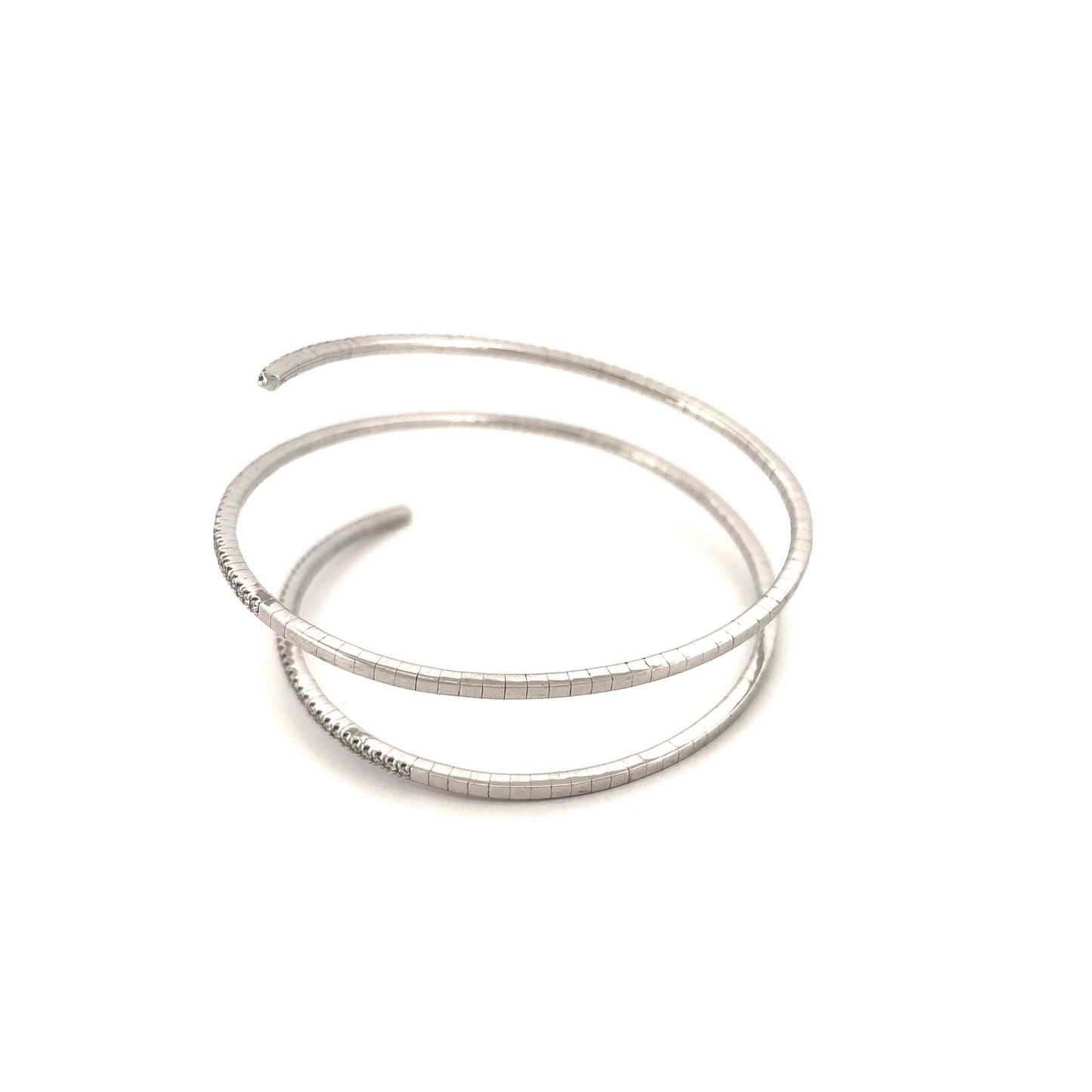 14K White Gold 2.00 Diamond Wrap Bracelet