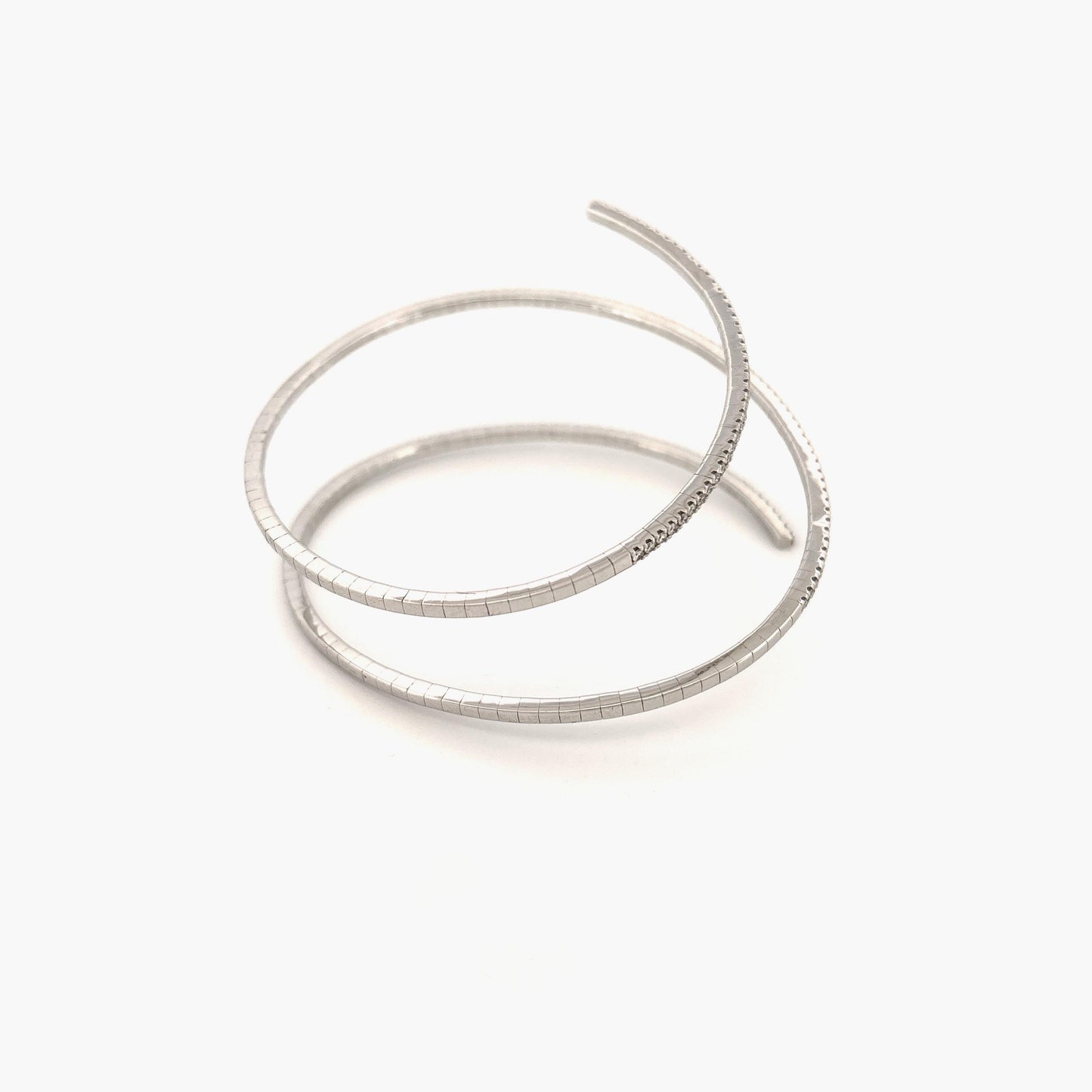 14K White Gold 2.00 Diamond Wrap Bracelet