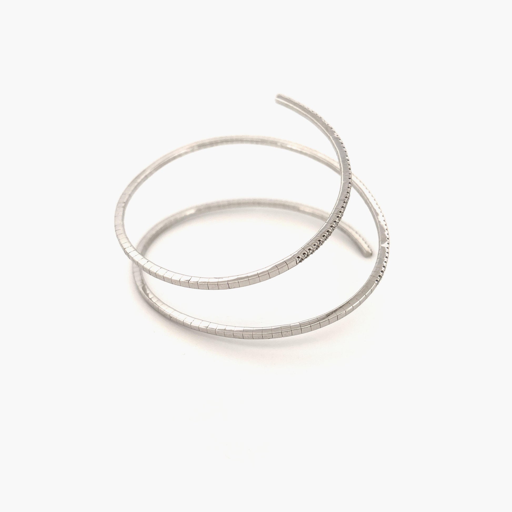 14K White Gold 2.00 Diamond Wrap Bracelet