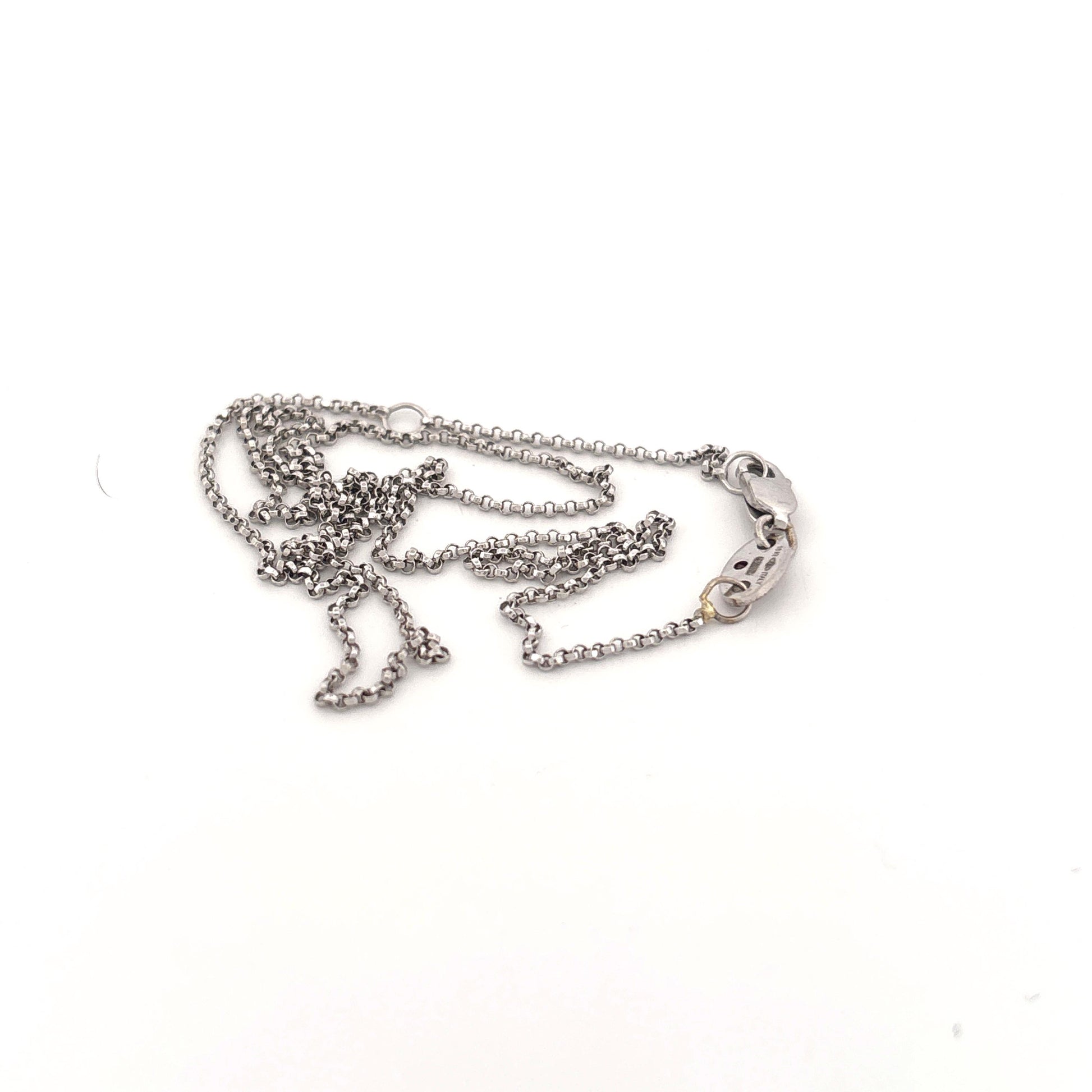 18K White Gold Roberto Coin Chain with Ruby