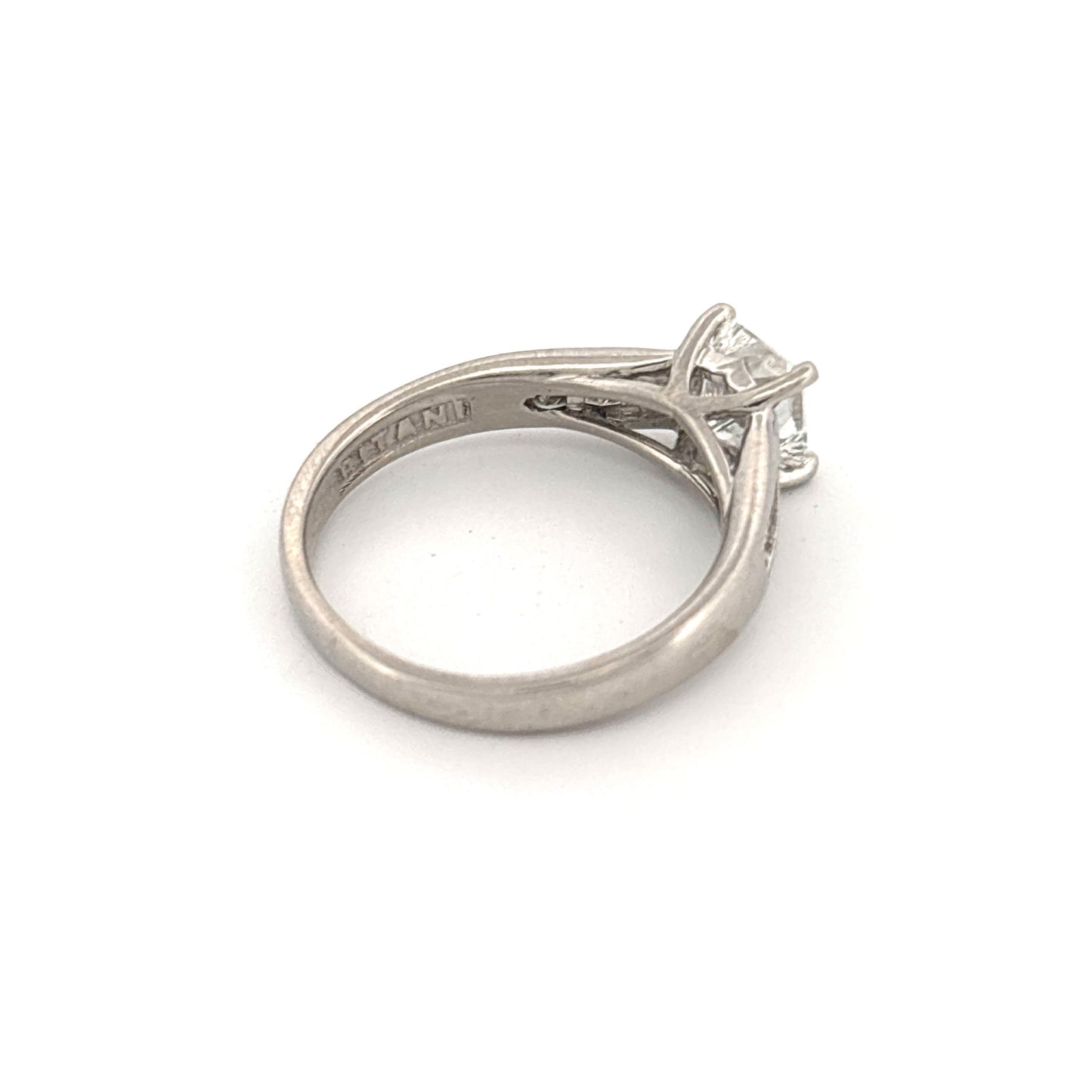 Platinum 3 Ring Wedding Set Engagement 1.02c Side 0.33ctw G VS1 Bands are 0.5