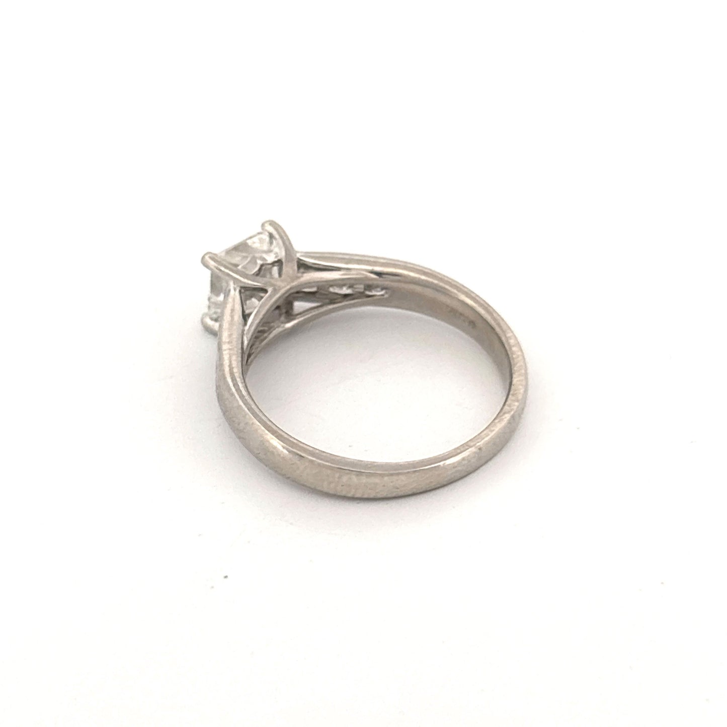Platinum 3 Ring Wedding Set Engagement 1.02c Side 0.33ctw G VS1 Bands are 0.5