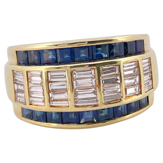 Le Vian Sapphire & H-I SI1-SI2 Diamond 18K Yellow Gold Band