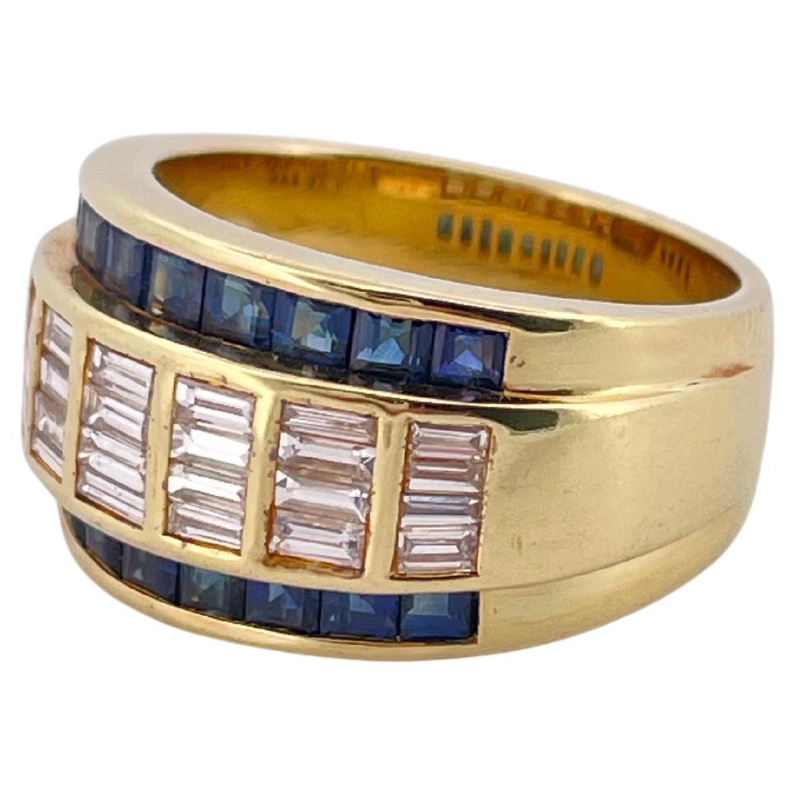 Le Vian Sapphire & H-I SI1-SI2 Diamond 18K Yellow Gold Band