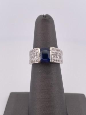 Levian 18k White Gold 2.00ctw Sapphire & 0.50ctw Diamond Ring/ Size 5.75/ 8.3g