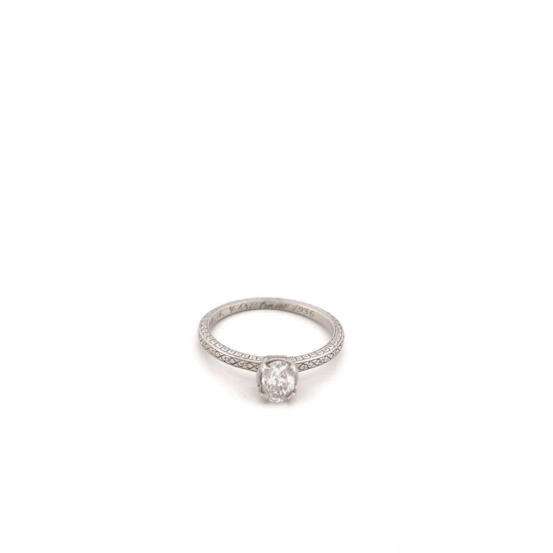 Platinum 0.45CT Engagement Ring IV17