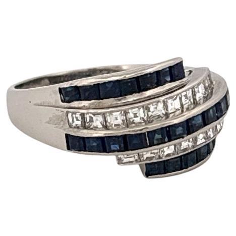 Platinum 1.74ctw Sapphire & 0.82ctw Diamond Estate Ring
