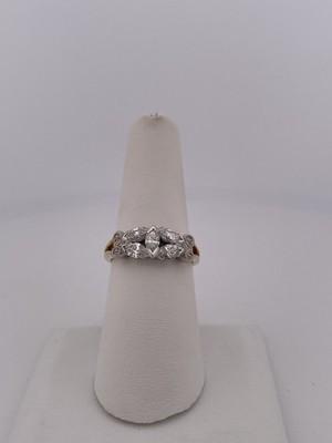 Platinum & 18k Yellow Gold 1.00ctw Diamond Ring/ Size 7.25/ 6.3g