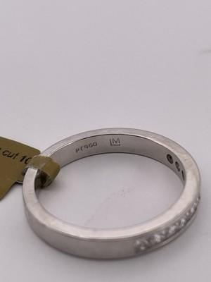 Platinum Princess Cut 10 Stone Diamond Band/ Size 7.25/ 5.1g