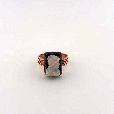 Rose Gold Stone Cameo Ring