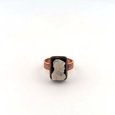 Rose Gold Stone Cameo Ring