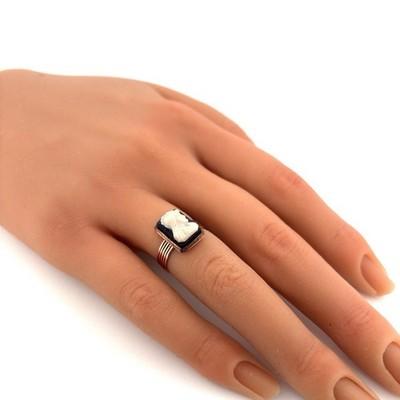 Rose Gold Stone Cameo Ring