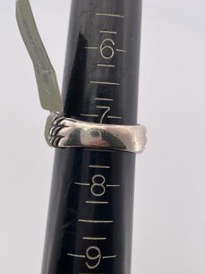 SS & 14k Gold Triple Cable X Band/ Size 7.5/ 7.6g