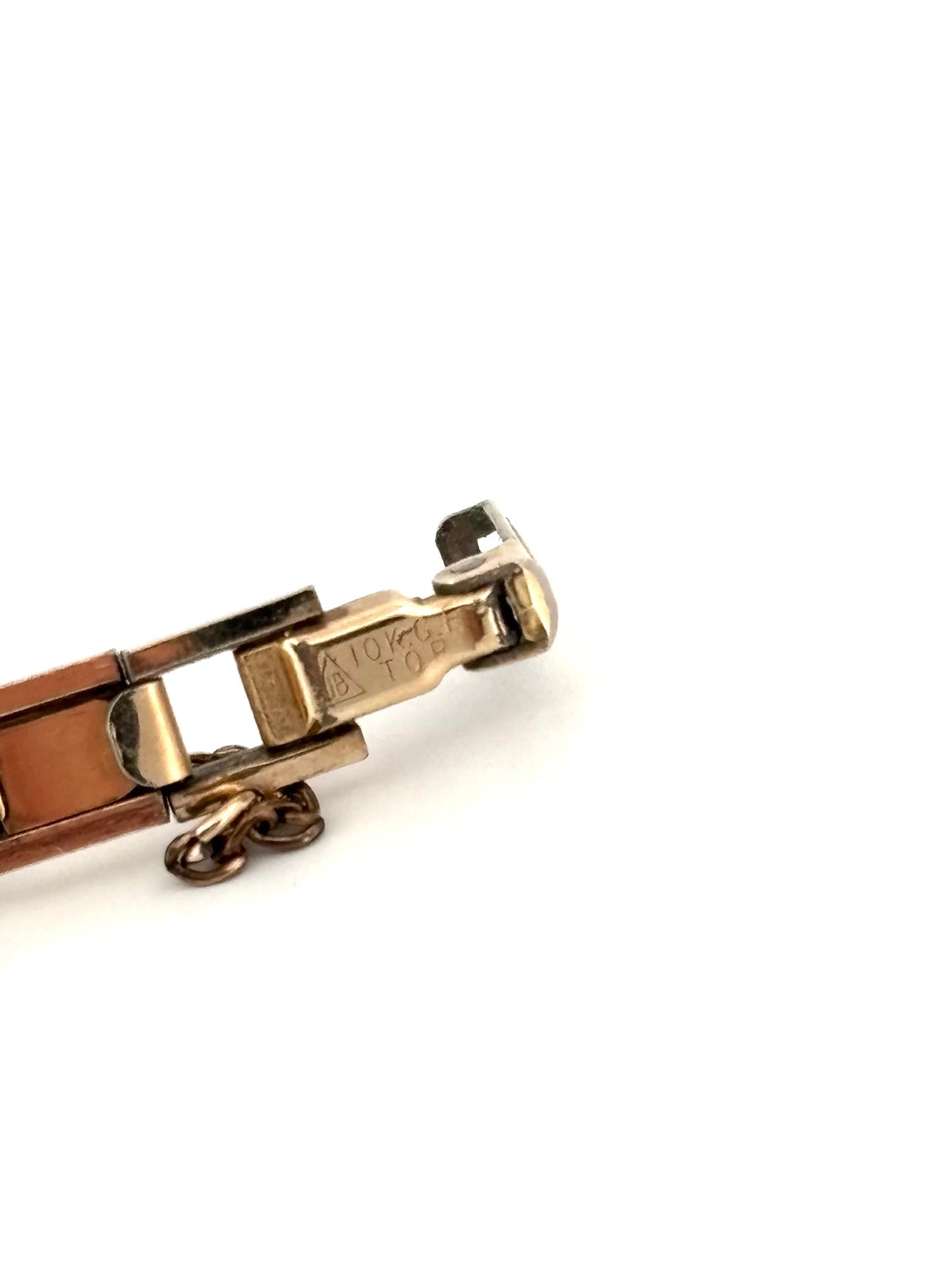 Small Rectangular 18K Yellow Gold Ladies Bucherer Automatic Swiss Watch