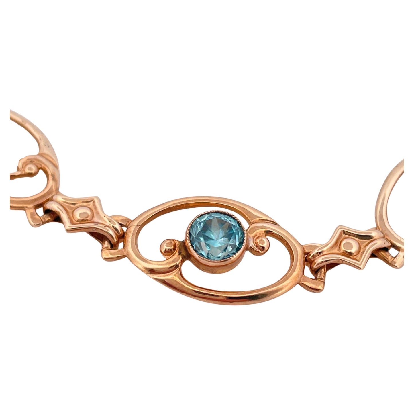 Three Zircon Stoned Bracelet Set in 10K Yellow Gold