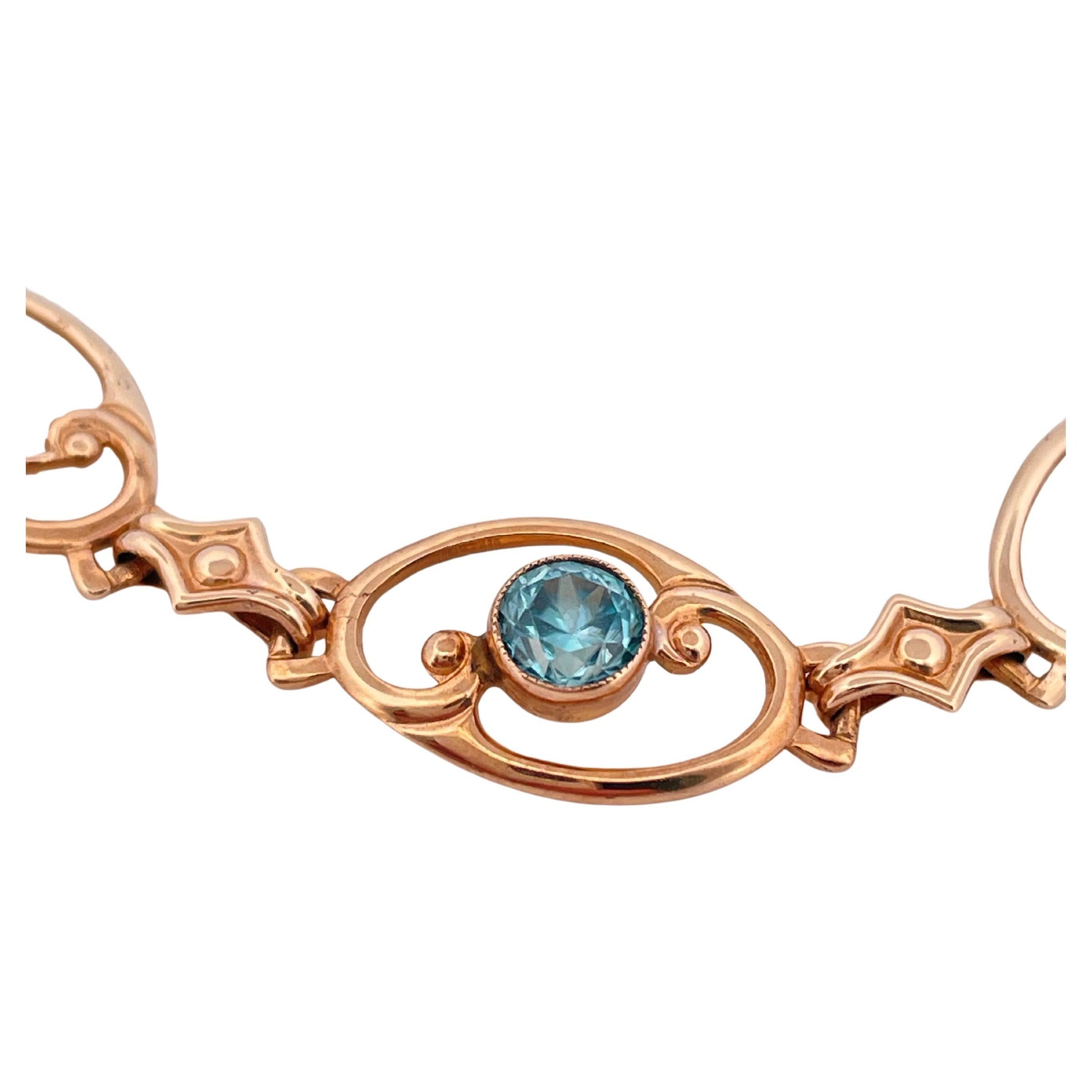 Three Zircon Stoned Bracelet Set in 10K Yellow Gold