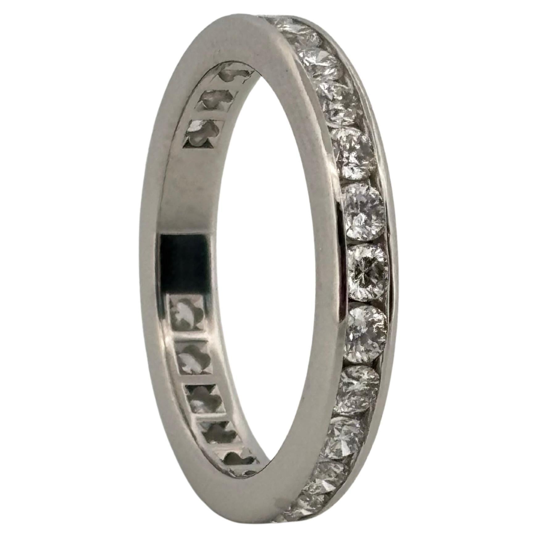 Tiffany & Co. 3 Millimeter 1.10ctw E VS1 Diamond Full Eternity Band Ring