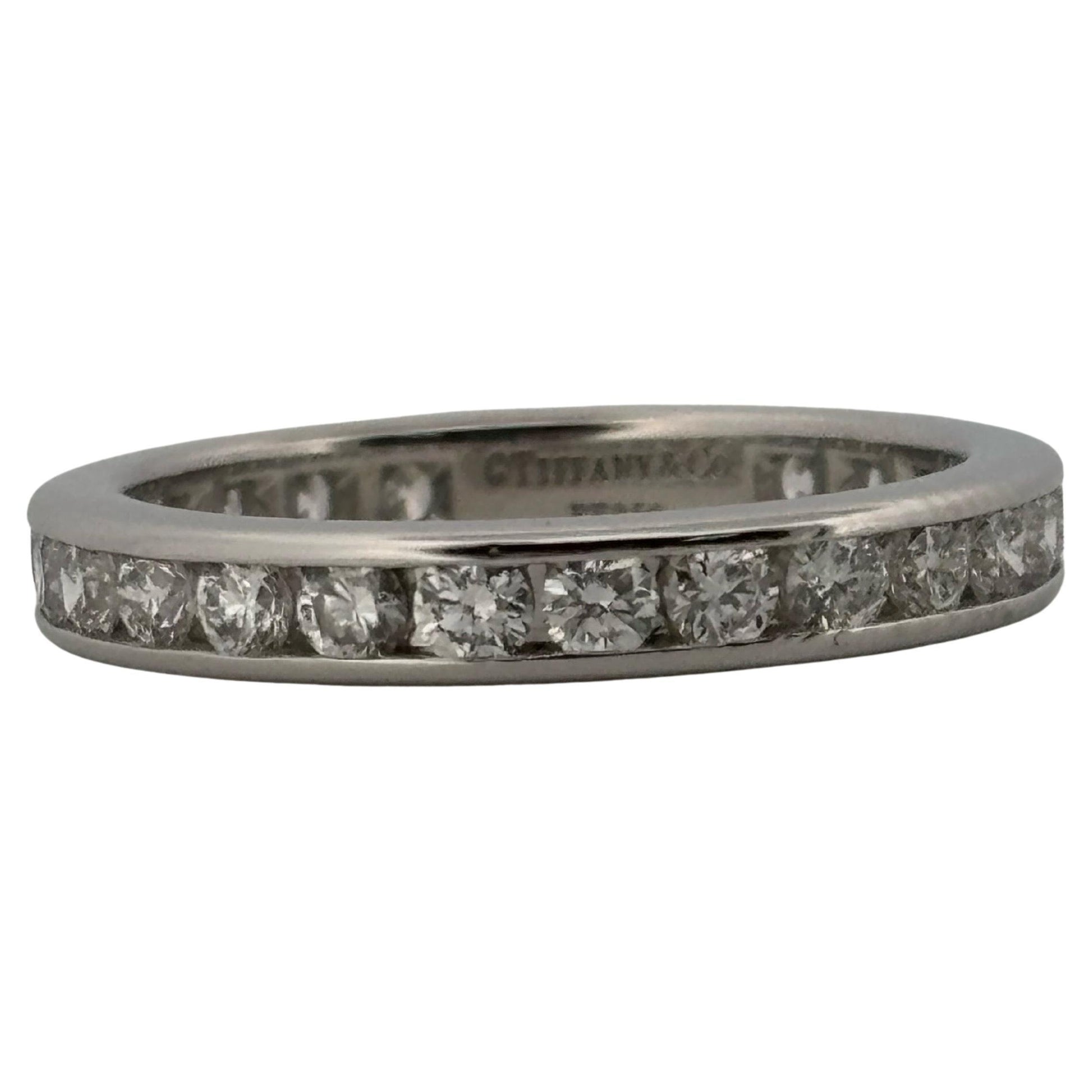 Tiffany & Co. 3 Millimeter 1.10ctw E VS1 Diamond Full Eternity Band Ring