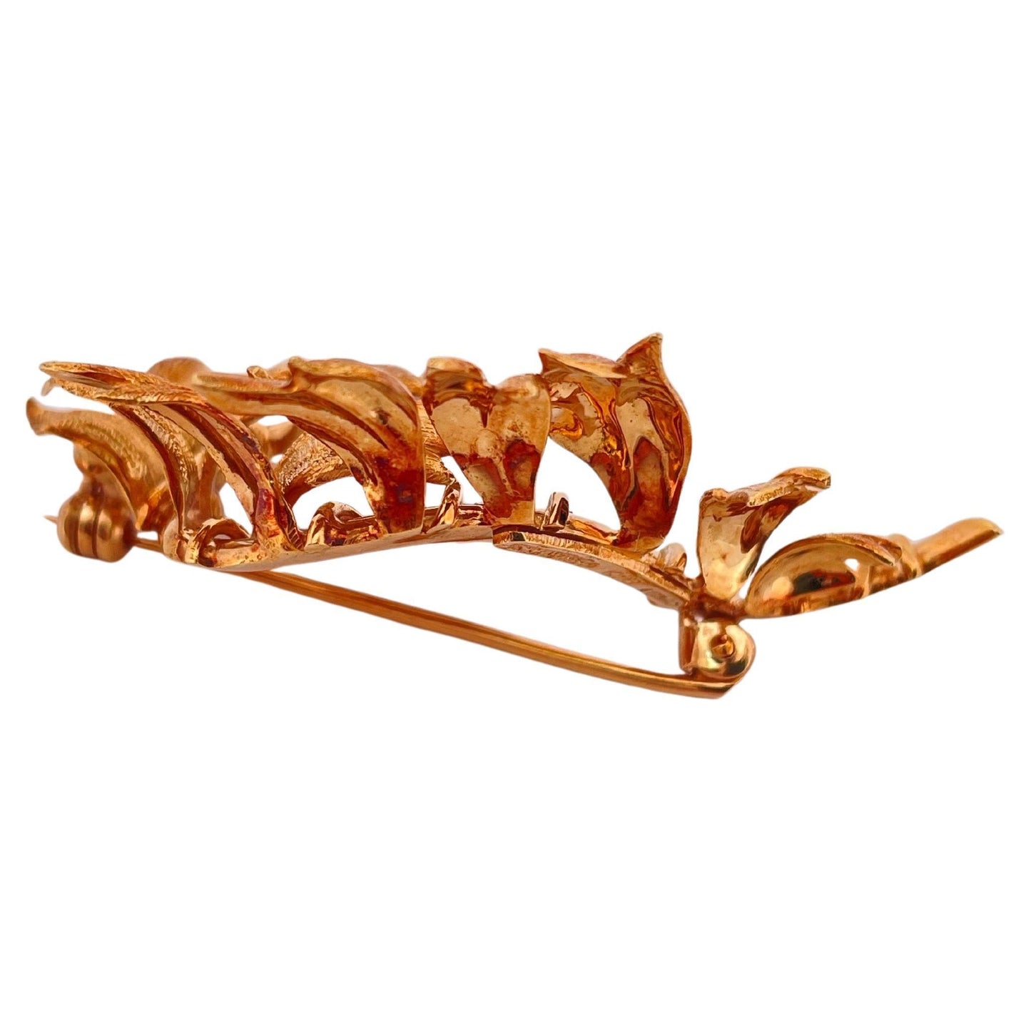 Tiffany & Co Leaf and Branch Brooch Done in 18K Yellow Gold
