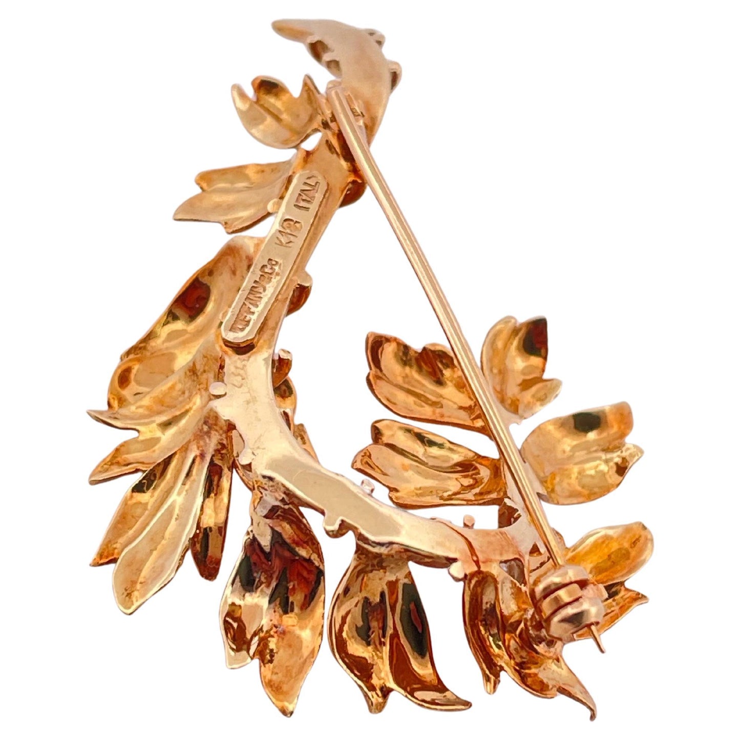 Tiffany & Co Leaf and Branch Brooch Done in 18K Yellow Gold
