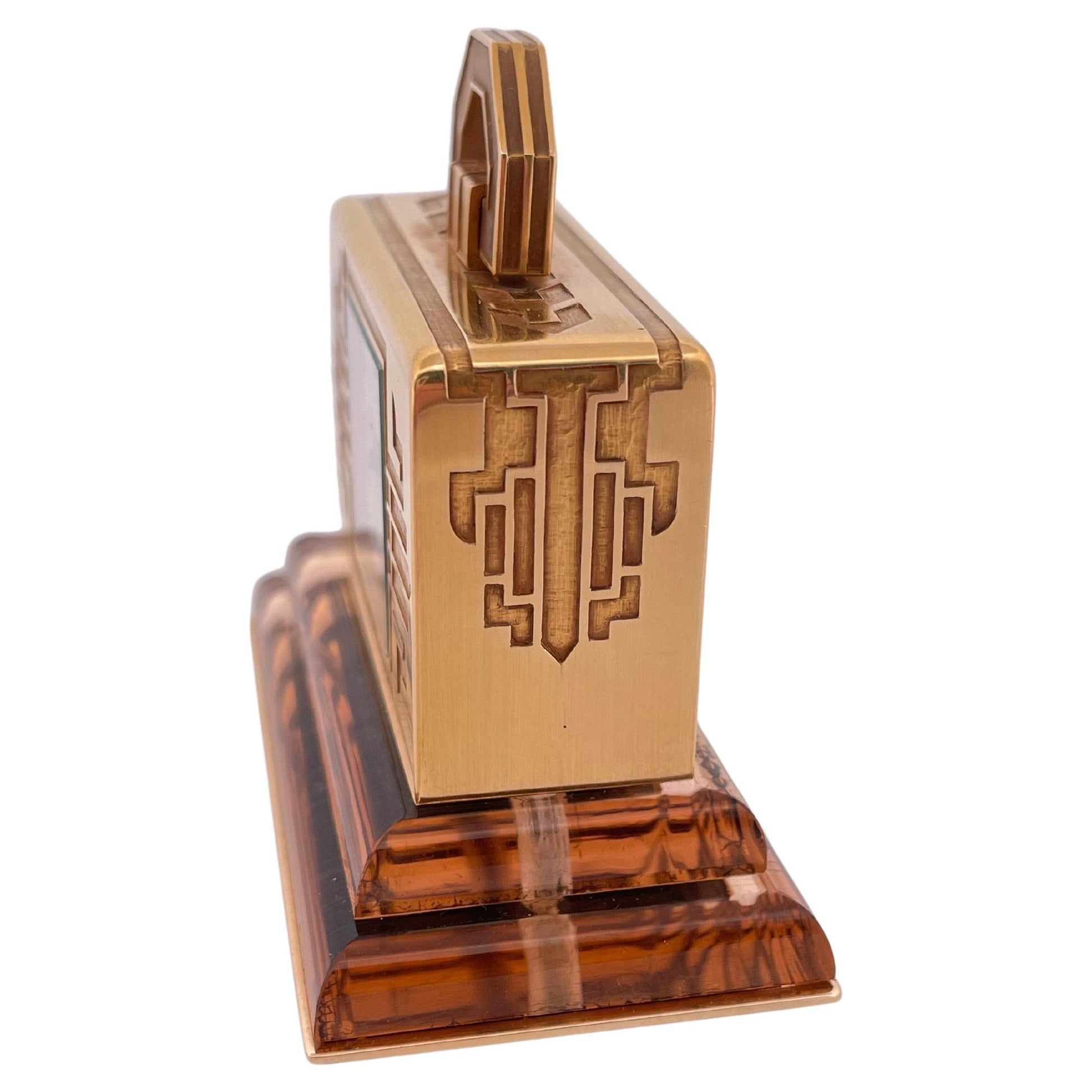 Vintage Cartier Table clock Done In 18K Yellow Gold