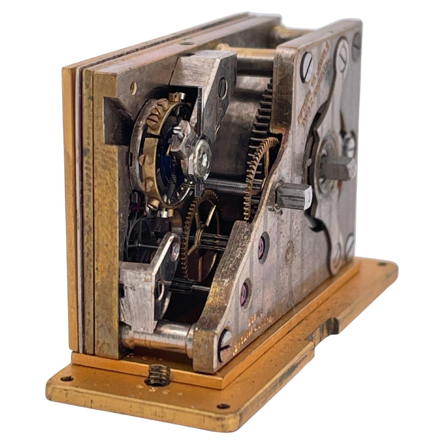 Vintage Cartier Table clock Done In 18K Yellow Gold