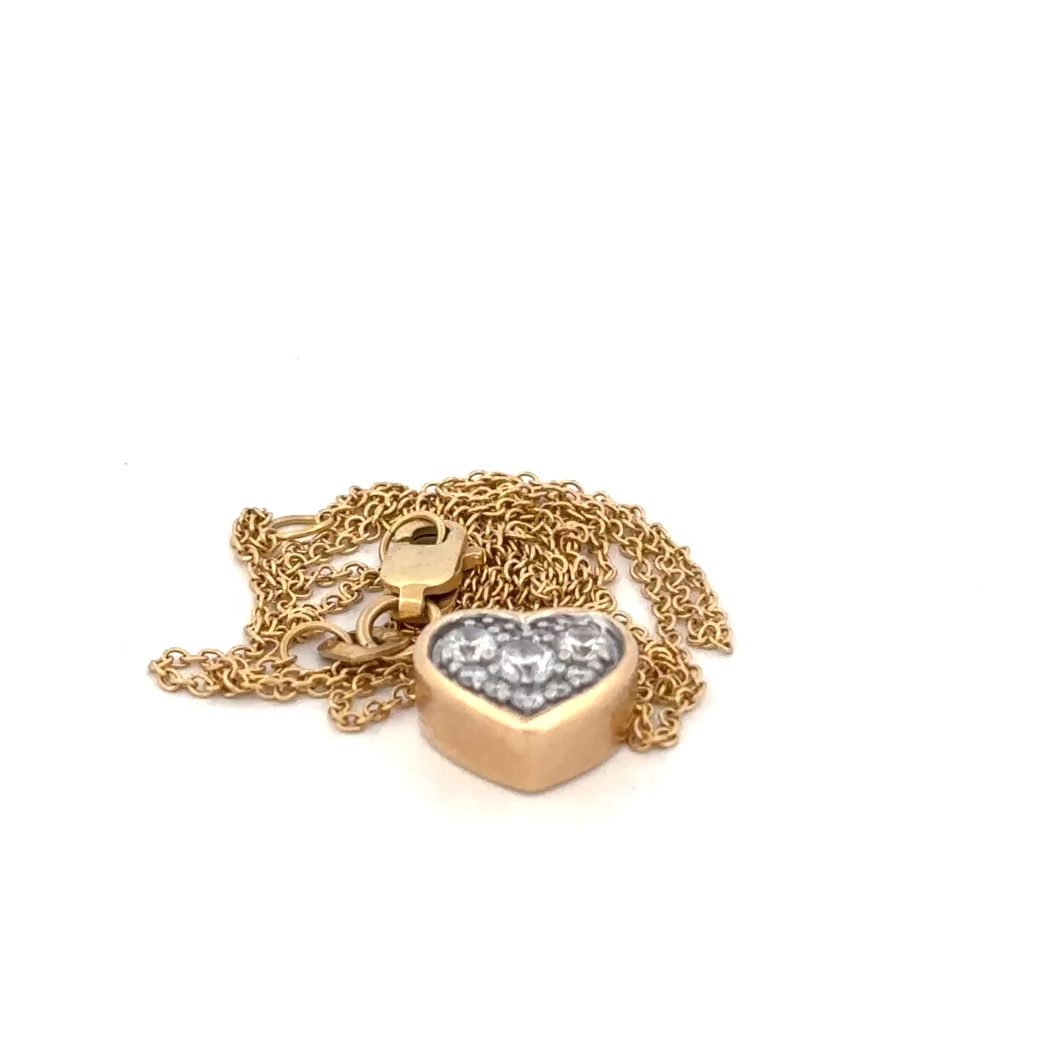 14K Diamond Heart Necklace