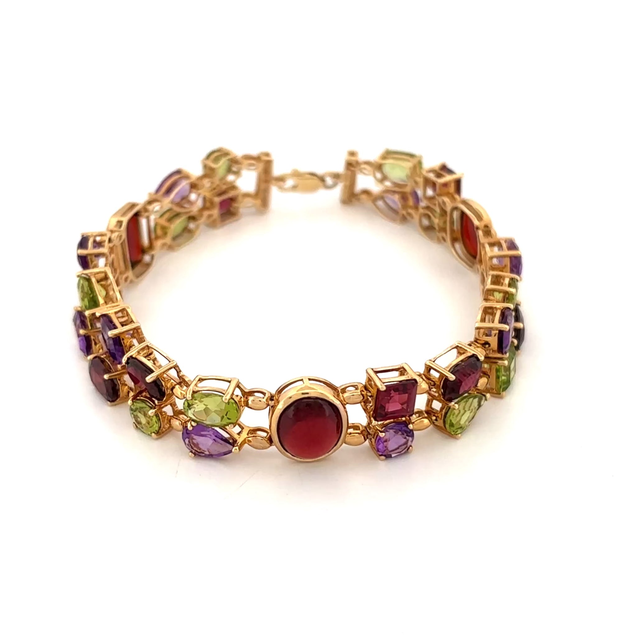 10K Multi-Gemstone Bracelet