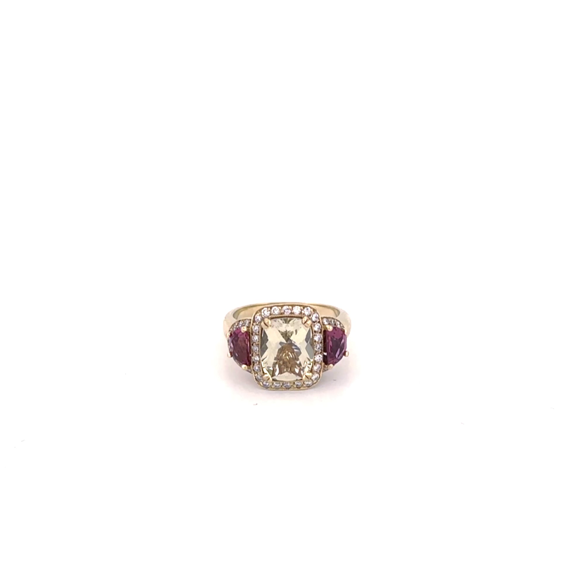 14K Citrine & Tourmaline Ring