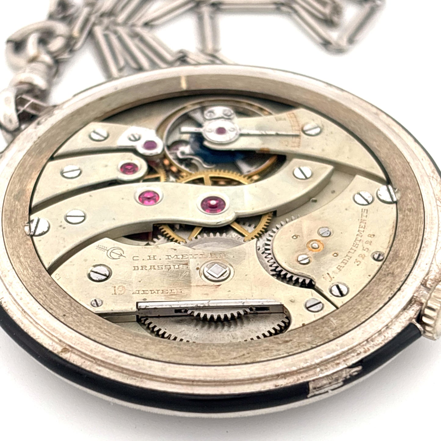 1920s Platinum Tiffany & Co. Diamond Pocket Watch with Chain