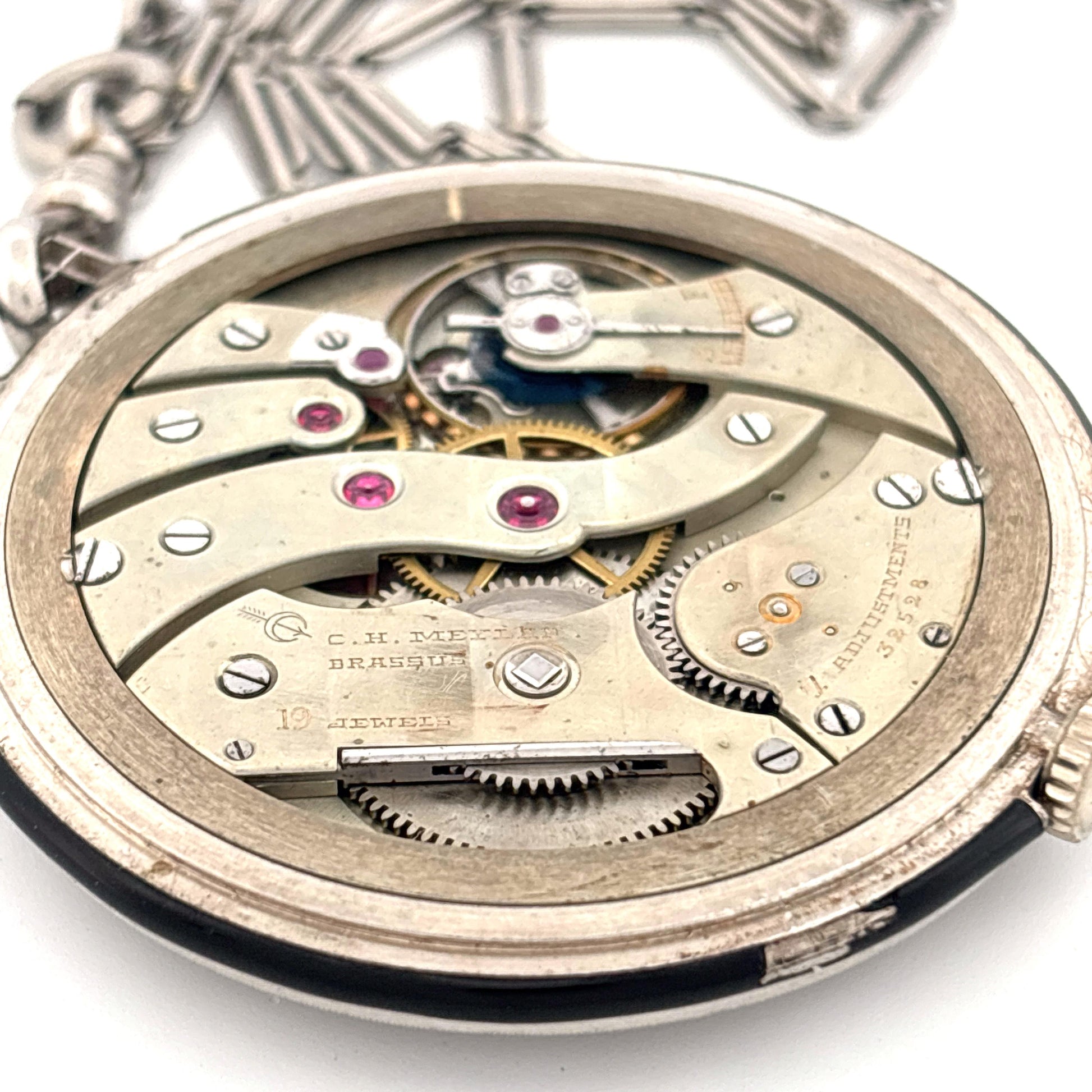 1920s Platinum Tiffany & Co. Diamond Pocket Watch with Chain