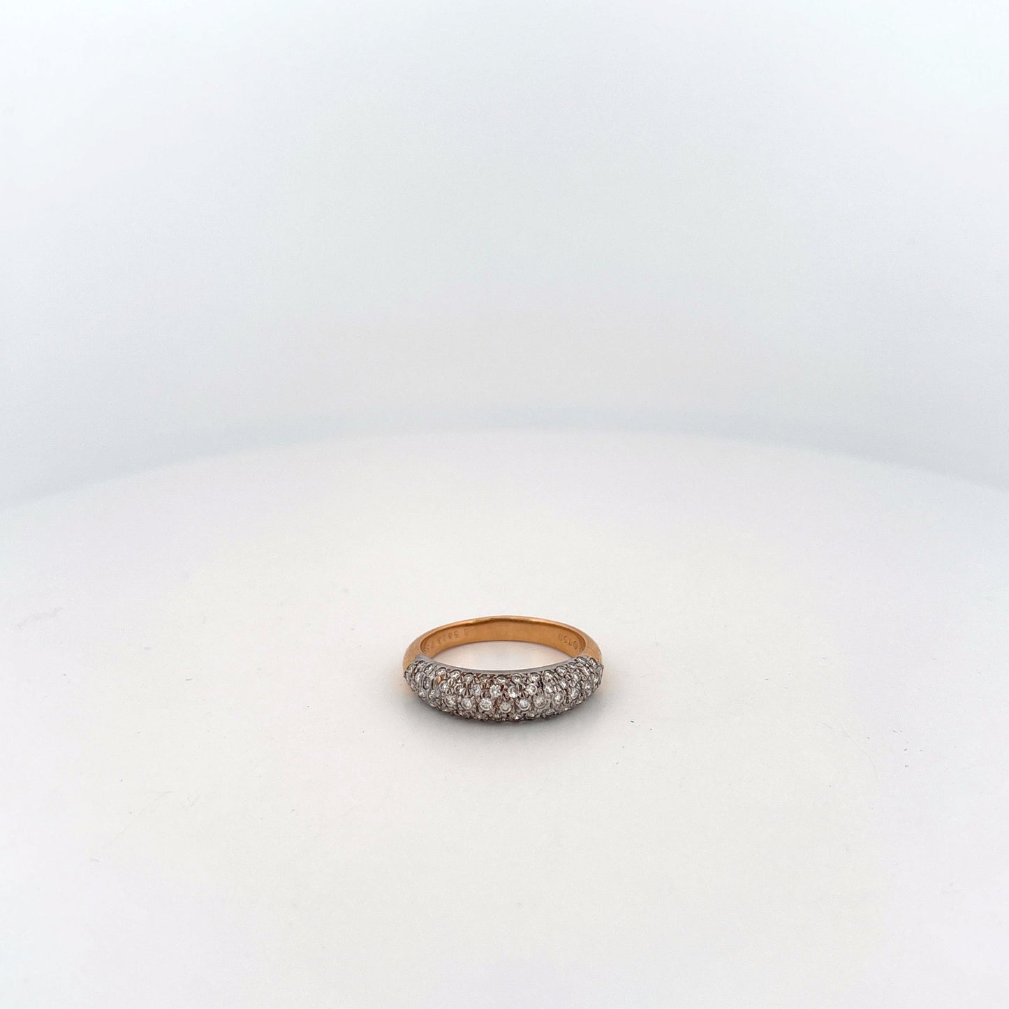 18K Yellow Gold Diamond Rounded Ring Van Cleef & Arpels