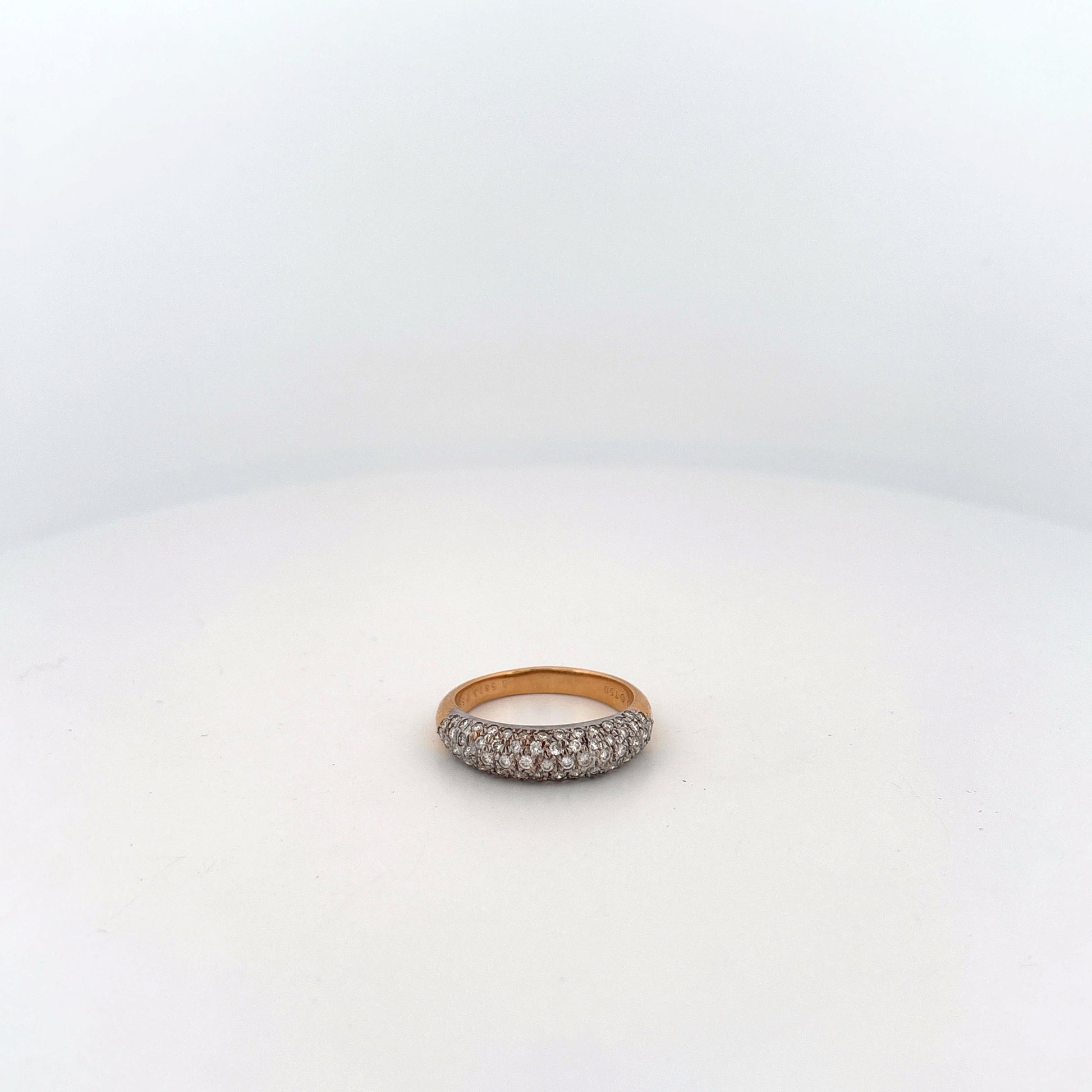 18K Yellow Gold Diamond Rounded Ring Van Cleef & Arpels