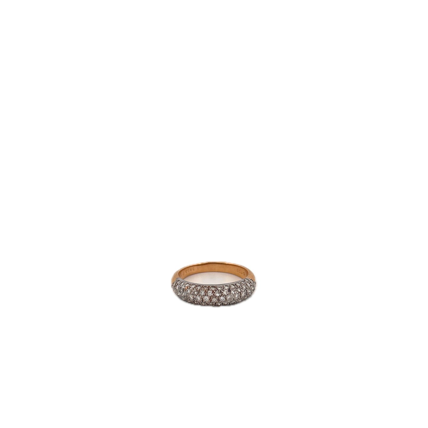 18K Yellow Gold Diamond Rounded Ring Van Cleef & Arpels