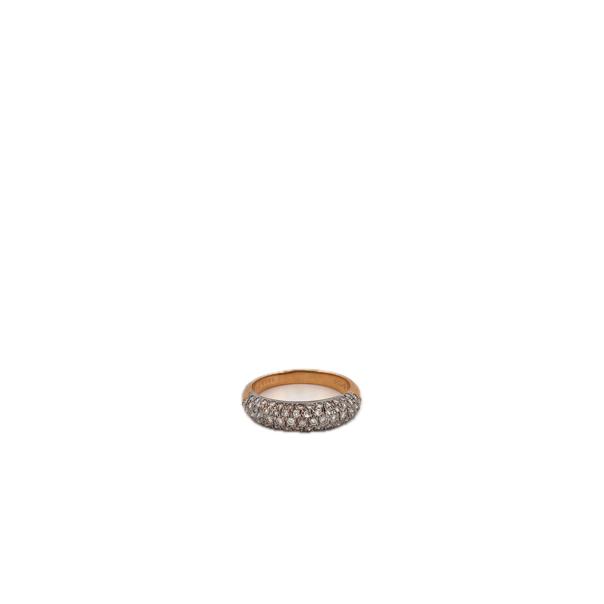 18K Yellow Gold Diamond Rounded Ring Van Cleef & Arpels
