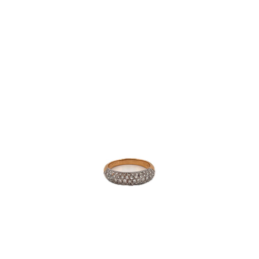 18K Yellow Gold Diamond Rounded Ring Van Cleef & Arpels