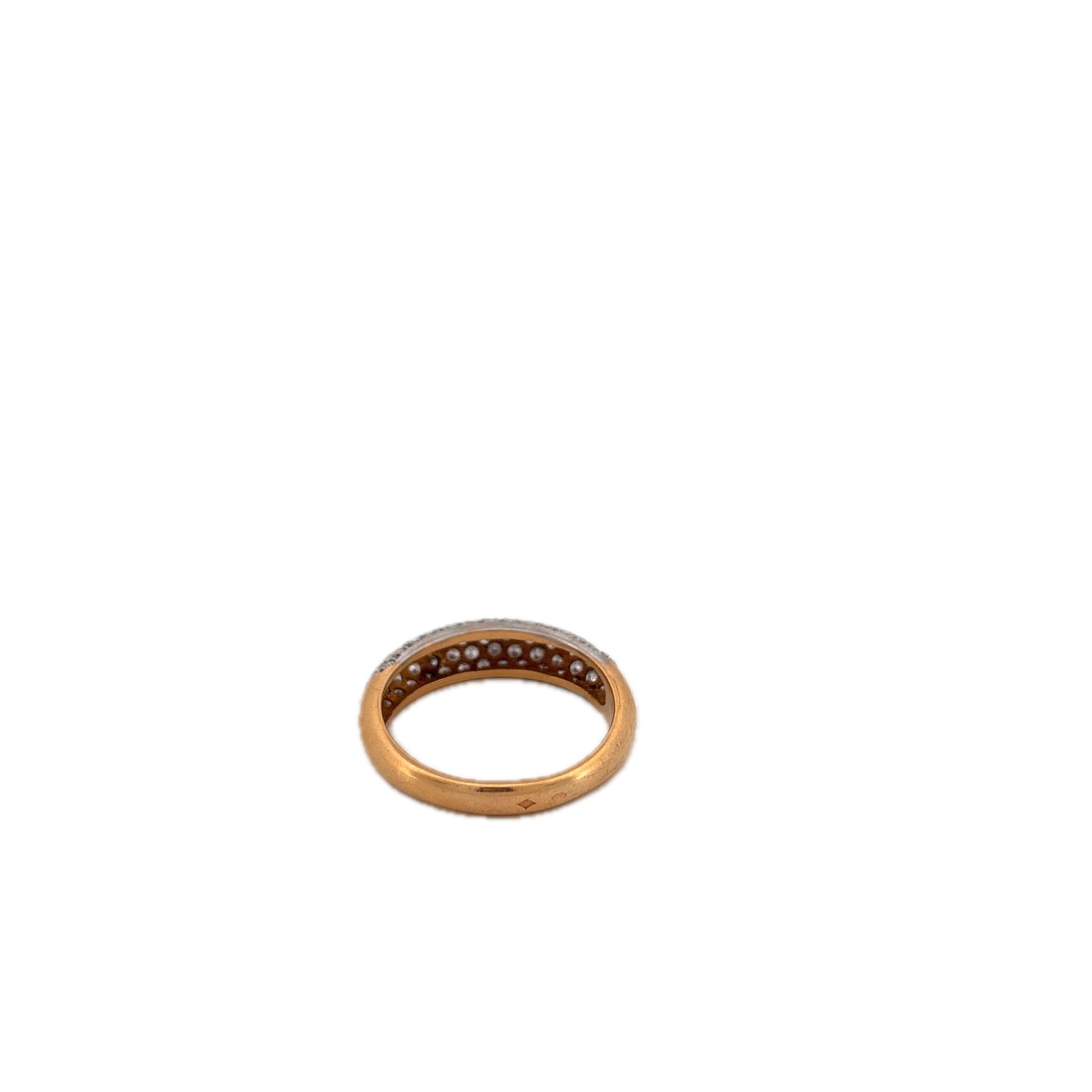 18K Yellow Gold Diamond Rounded Ring Van Cleef & Arpels