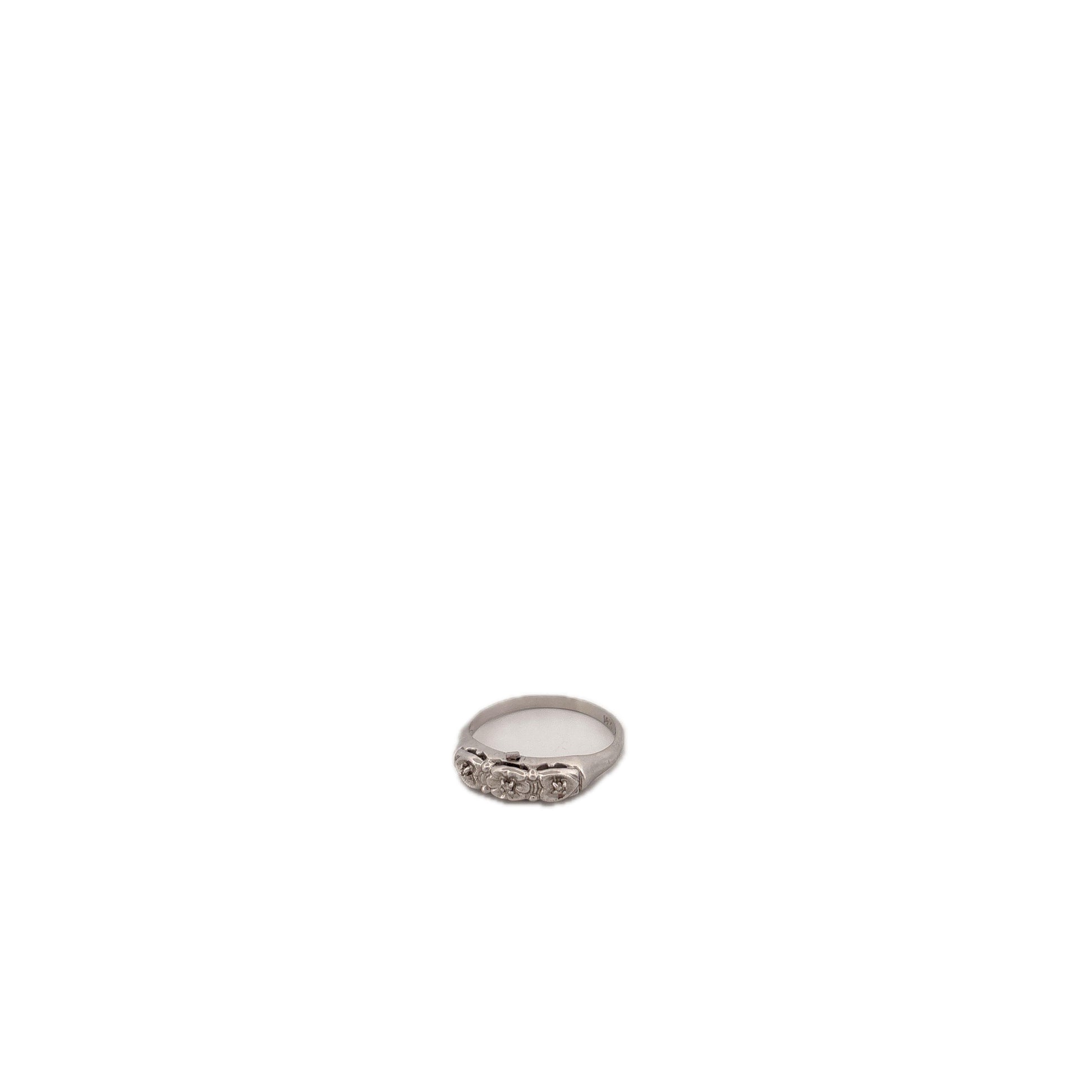 14K White Gold Band