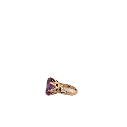 14K Yellow Gold Large Alexandrite Cocktail Ring